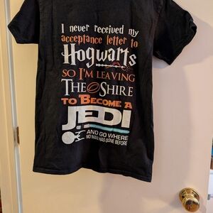 Black Graphic T-Shirt - Harry Potter, Lord Of Rings & Star Wars